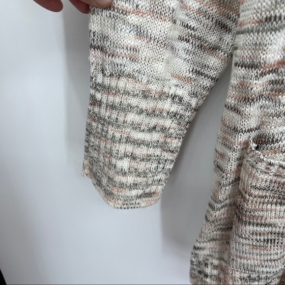 Nwt Avenue Space-Dyed Long Sleeves Ribbed Knit Open Drape Cardigan Sweater - Picture 4 of 9